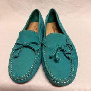 Earth Origins Monarch Leather Driving Moccasins - Teal - 6.5M